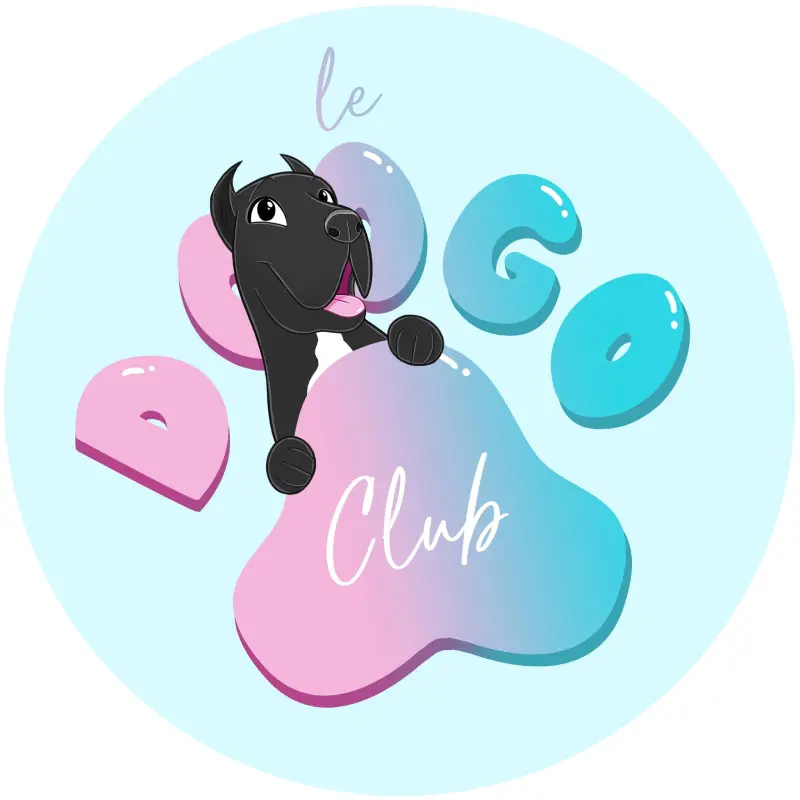 Logo Doogo Club, centre canin avec boutique spécialisée jouets, colliers, jeux de fouille pour chiens