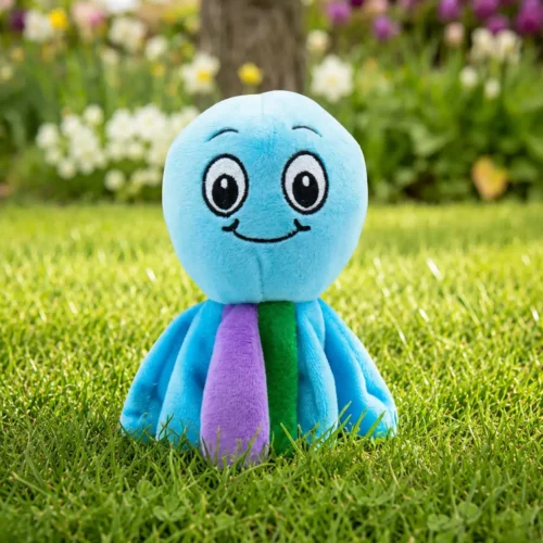 Peluche pieuvre pour chien de marque bubimex. Douce et avec pouic sonore. Pour utiliser comme doudou ou pour jouer avec son chien.