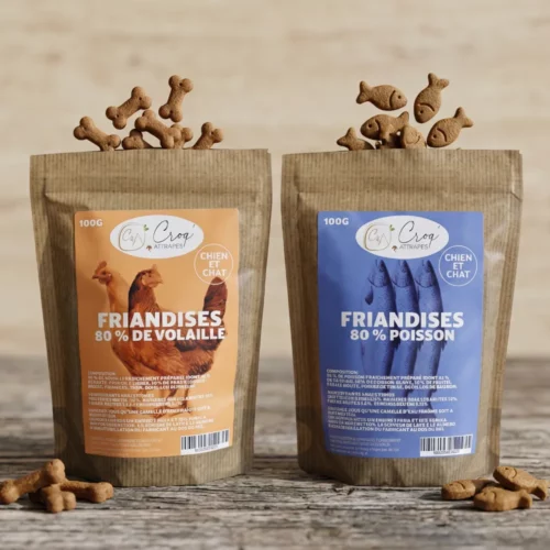 Friandises naturelles pour chien Volaille ou poisson